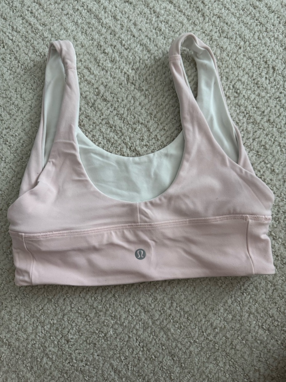 lululemon athletica Align Reversible Bra in White and Light Pink